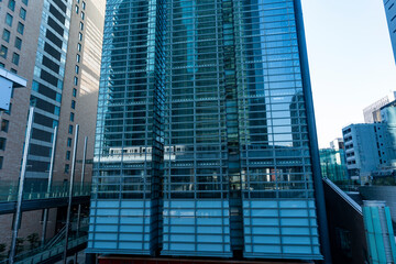 Plakat 東京汐留の高層ビル群の風景