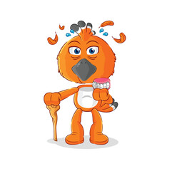 hudhud bird white haired old man. character vector