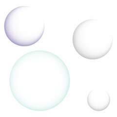 set of blue and white bubbles