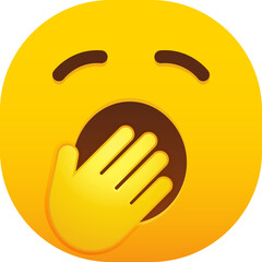 Fototapeta premium Yawning Face emoji