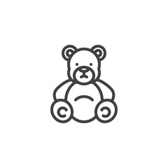 Teddy bear line icon
