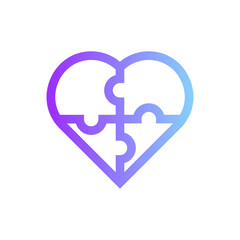 Fototapeta premium puzzle gradient icon