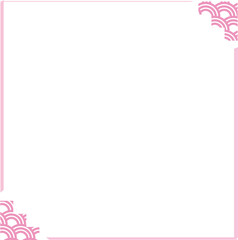 Borders and frames composed of Japanese wavy textures