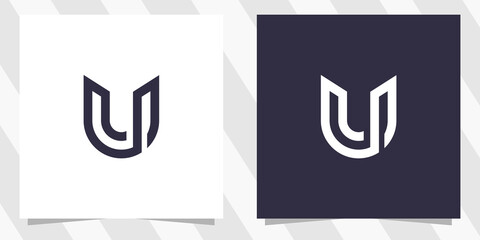 letter uu u logo design - obrazy, fototapety, plakaty