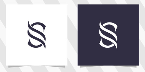 letter s ss logo design - obrazy, fototapety, plakaty