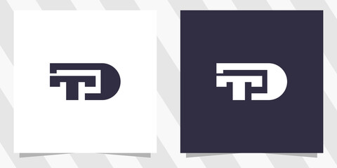 letter td dt logo design