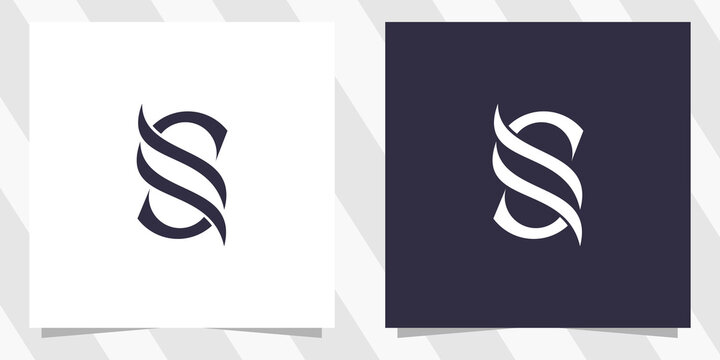 letter s ss logo design