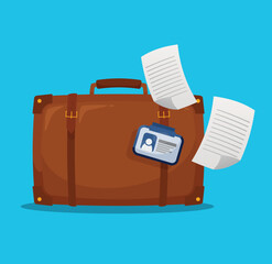 business briefcase isolated vector illustration
