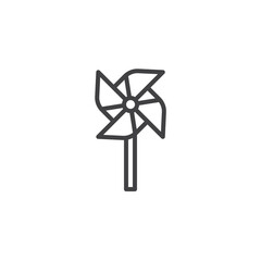 Obraz premium Pinwheel line icon