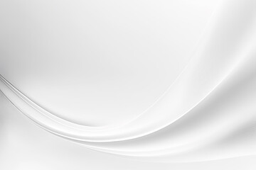 minimal abstract white background with smooth curve, flowing satin waves for backdrop design for product or text over backdrop design