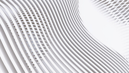 Obraz premium Abstract Curved Shapes. White Circular Background.
