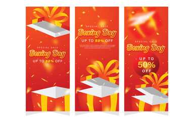 Naklejka premium Banner boxing day background