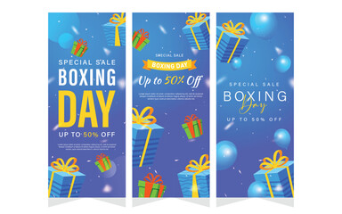 Banner boxing day background