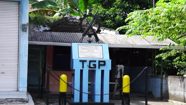 TGP monument. TGP stands for Tentara Genie Pelajar which means Student Genie Army