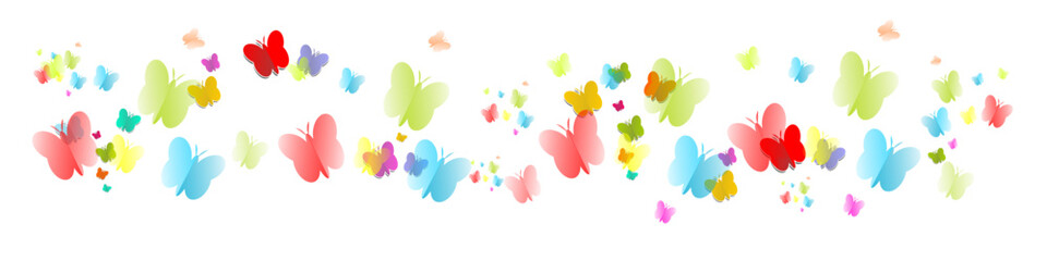 Schmetterling Band Banner Bunt Ostern Frühling Welle Regenbogen