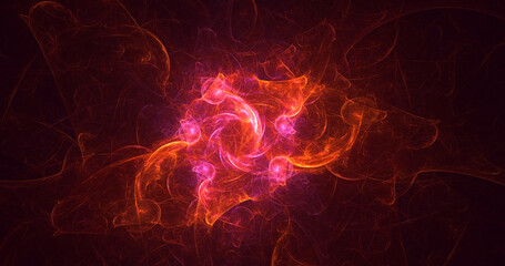 3D rendering abstract technology fractal background