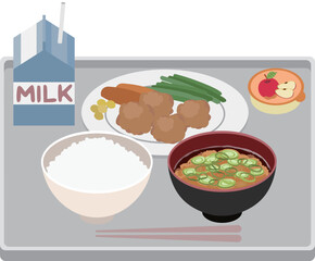 シンプルな学校給食