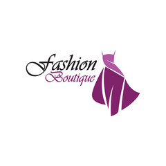 Fototapeta na wymiar Beautiful dress woman logo simple creative for boutique fashion shop logo vector