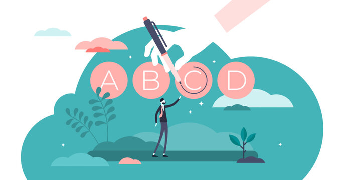 Test prep or exam preparation illustration in flat tiny persons concept, transparent background. Educational course, tutoring service and learning method to improve knowledge score in university.