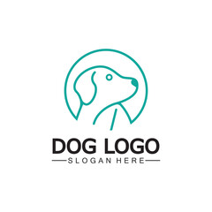 Dog logo and icon design vector illustration
