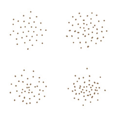 Elegant pattern with brown polka dots splatter, grunge texture vector illustration.