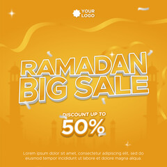 Obraz premium Ramadan Big Sale Social Media Promotion Design