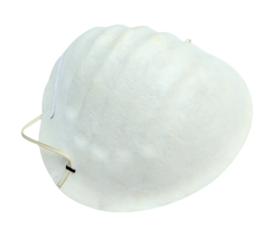 white face mask isolated