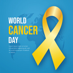 World cancer day background illustration