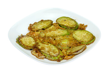 Eggplant with Fried Egg,thai food style
