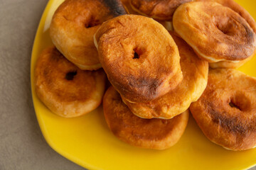 Turkish doughnuts turkish traditional food Pişi (Hamur) for breakfast