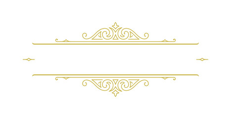 Vintage ornament swirl text divider filigree calligraphic vector illustration. Classical flourishes separator for text decoration.