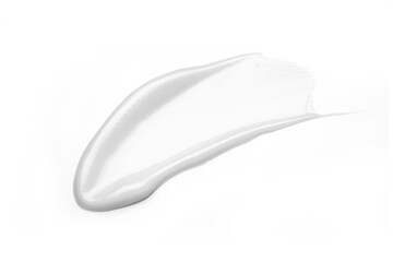 White cosmetic cream smear isolated on white	
