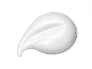 White cosmetic cream smear isolated on white	
