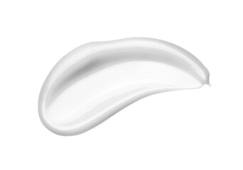 White cosmetic cream smear isolated on white	
