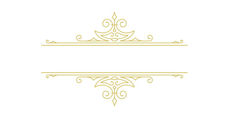 Fototapeta premium Vintage ornament swirl text divider filigree calligraphic vector illustration. Classical flourishes separator for text decoration.