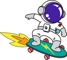 Plakat Cute Astronaut Cartoon , illustration