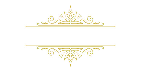 Vintage ornament swirl text divider filigree calligraphic vector illustration. Classical flourishes separator for text decoration.