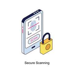 Secure Scanning Vector Isometric Filled Outline icon for your digital or print projects.
