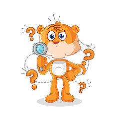 tiger searching illustration. character vector