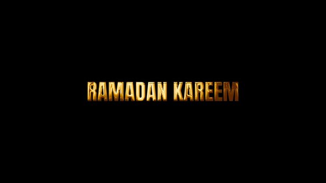 Ramdan kareem animated text wish. Eid celebration. logo intro, Ramadan Kareem Eid Mubarak muslim eid ramdan. animation for ramadan eid or islamic new year.