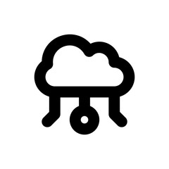 cloud computing line icon