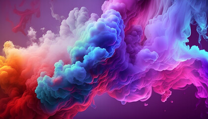 Abstract colorful smoke background. generative ai