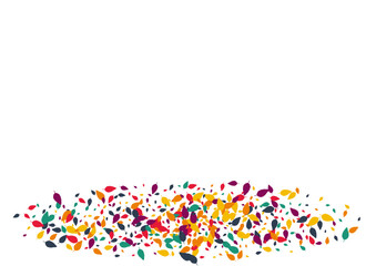 Colorful Foliage Vector White Background. Green Leaf Botany Card. Forest Confetti Template. Bright Leaf Backdrop.