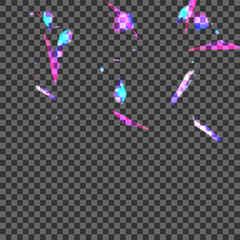 Shine Bokeh Background Transparent Vector. Particle Dark Design. Glow Celebrate Texture. Blue Fade. Element Feeling Template.