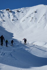 Fototapeta na wymiar Safiental Swiss Swizerland Alpine Snow Mountains