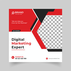 Digital marketing social media post or banner template design
