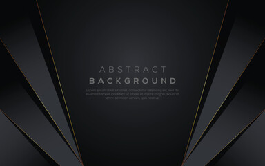 Abstract background in black and line gold color