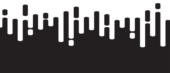 Black abstract lines on white background. Trendy abstract lines transition background for backdrop, cover, wallpaper and banner. Rounded lines halftone for brochure, layout and flyer. Creative vector