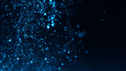 Abstract Blue bokeh defocus glitter blur background. © zodar