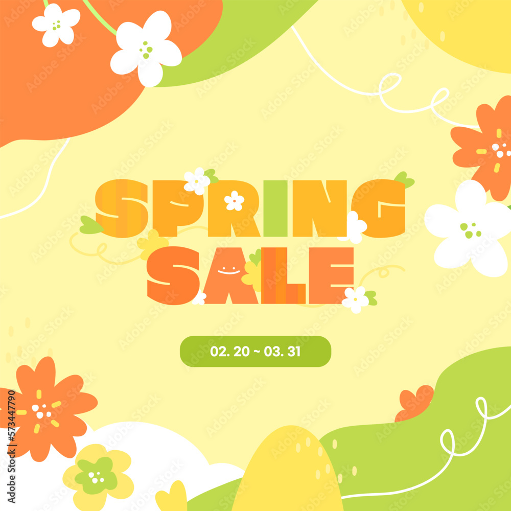 Poster spring event banner template